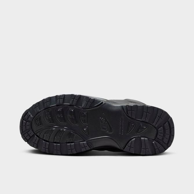 Bottom view of Little Kids' Nike Manoa Leather Boots in Black/Black/Black Click to zoom