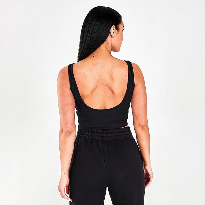 Back Right view of Women's adidas Originals Crop Tank in Black Click to zoom