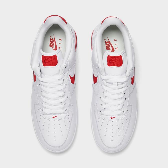 Nike air force 1 white and red mens best sale