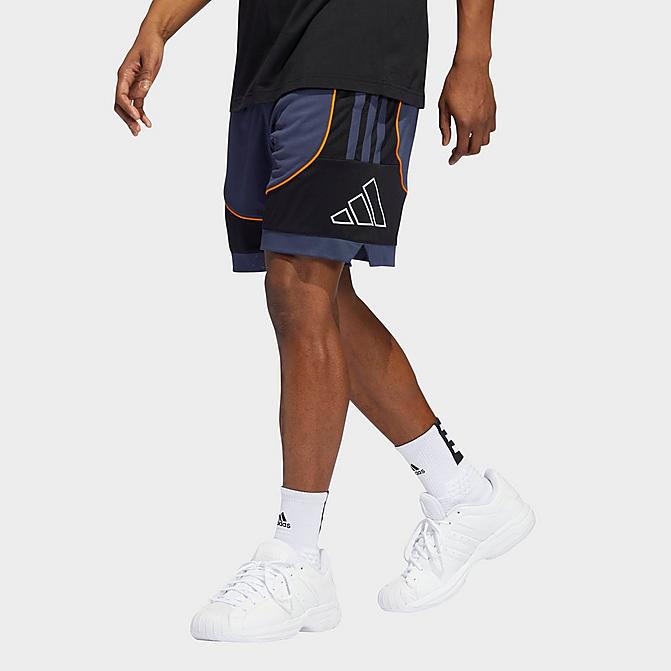 Front view of Men's adidas Creator 365 Basketball Shorts in Shadow Navy Click to zoom