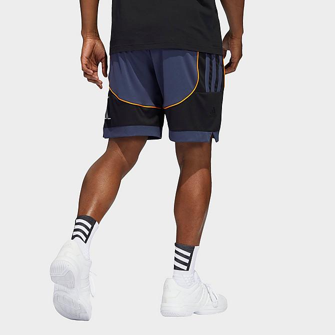 Front Three Quarter view of Men's adidas Creator 365 Basketball Shorts in Shadow Navy Click to zoom