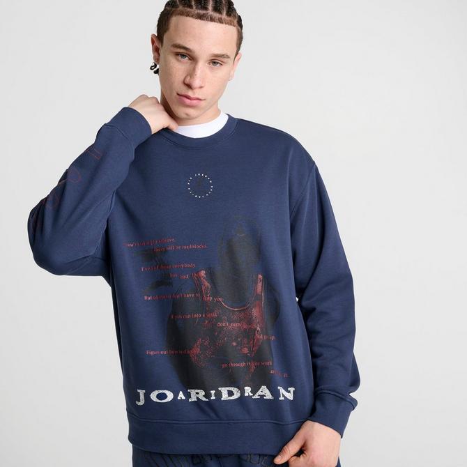 Men s Jordan Essentials Flight Club Graphic Loopback Fleece Crewneck Sweatshirt