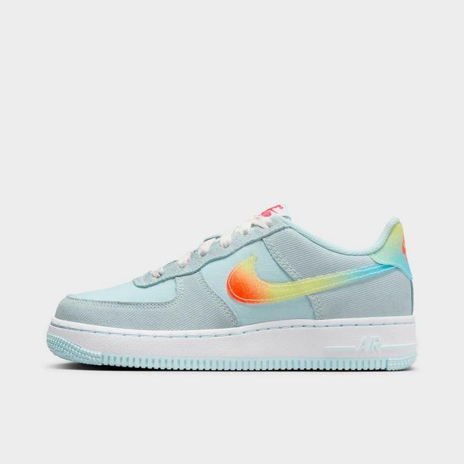 Blue shops orange air force ones