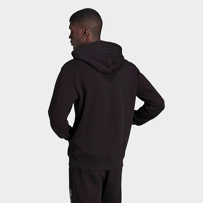 Back Left view of Men's adidas Originals Graphics United Pullover Hoodie in Black Click to zoom