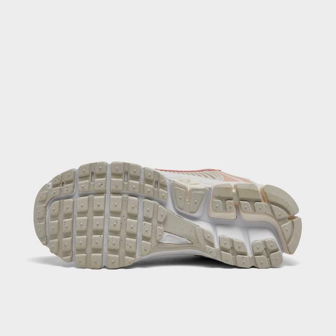 Bottom view of Girls' Big Kids’ Nike Vomero 5 Casual Shoes in Phantom/Echo Pink/Light Orewood Brown/White Click to zoom