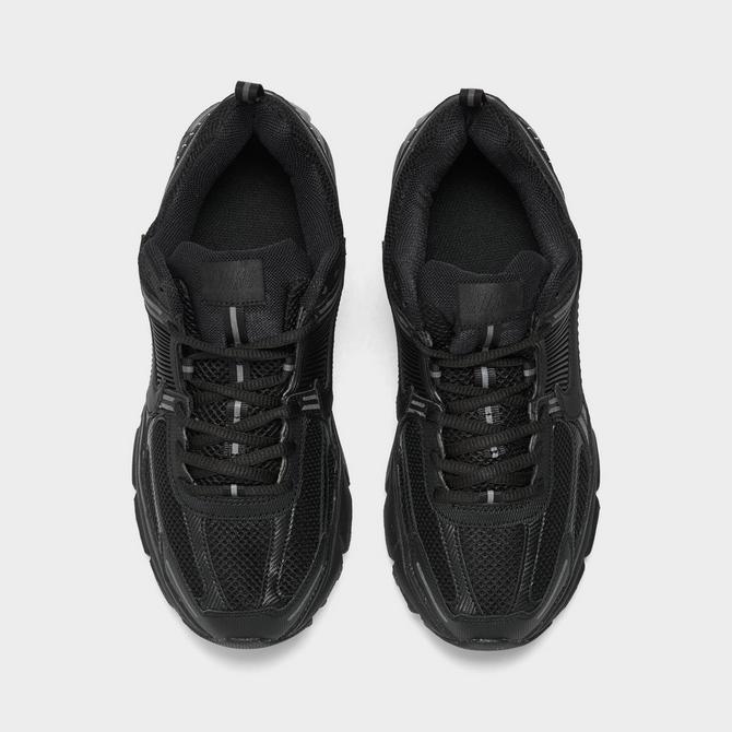 Back view of Big Kids' Nike Vomero 5 Casual Shoes in Black/Black Click to zoom