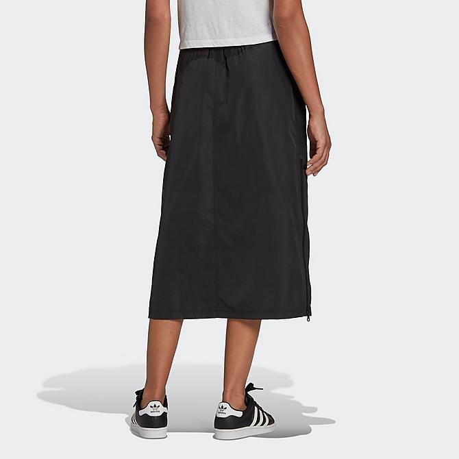 Front Three Quarter view of Women's adidas Originals Adicolor Zip Skirt in Black Click to zoom