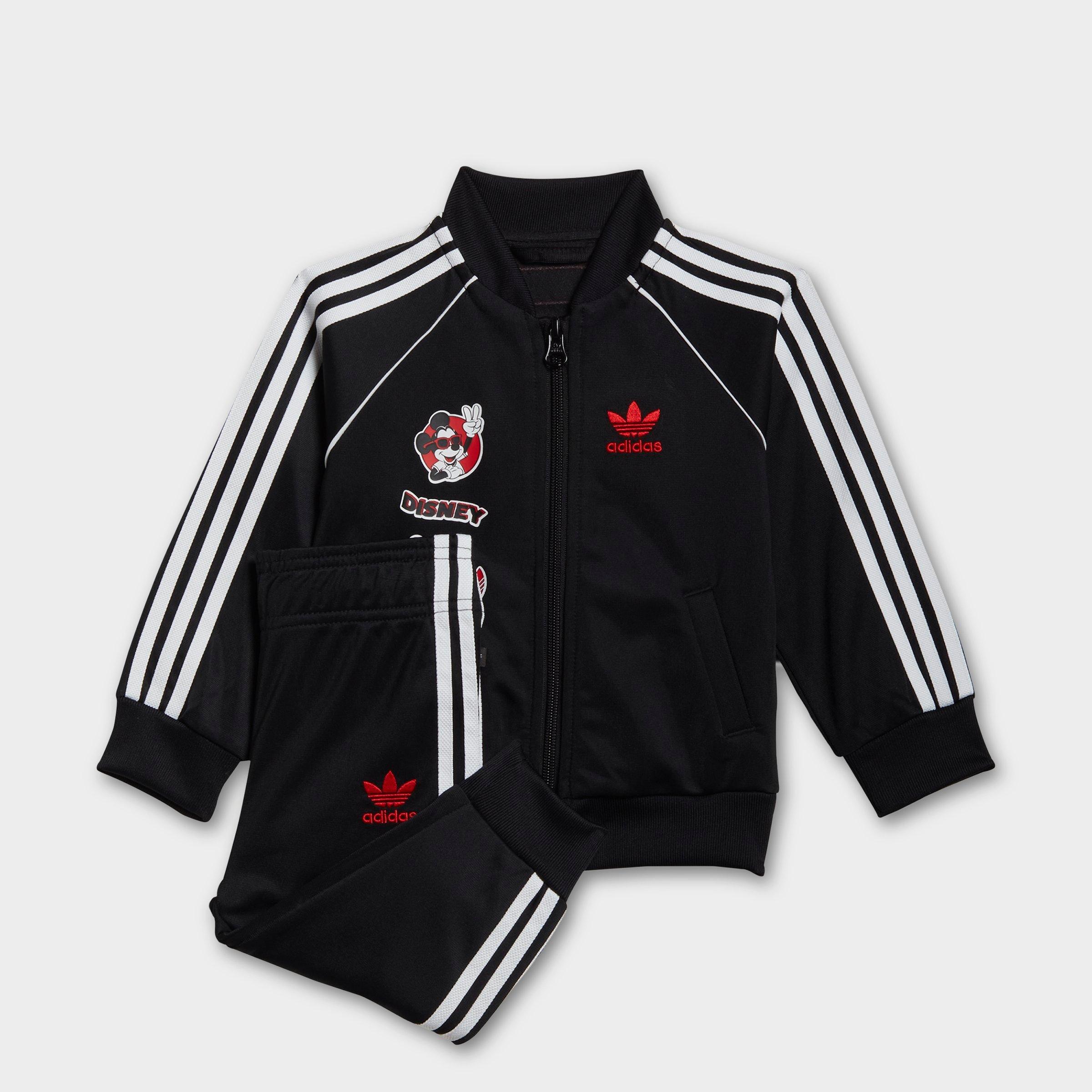 leather adidas sweatsuit