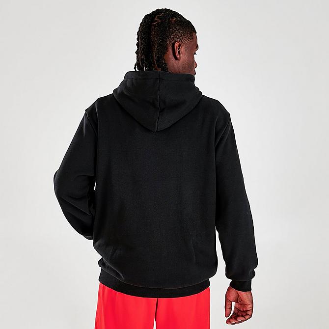 Back Right view of Men's adidas 2000 Luxe College Pullover Hoodie in Black Click to zoom