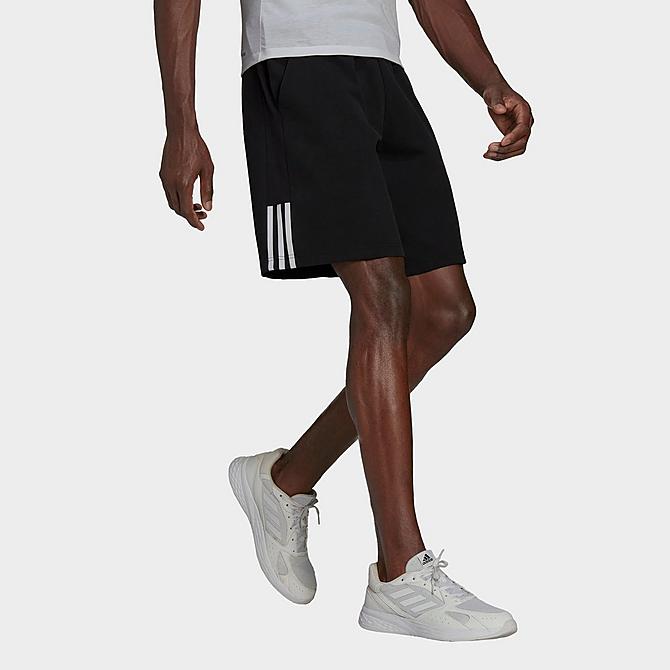 Front Three Quarter view of Men's adidas AEROREADY Motion Sport Shorts in Black Click to zoom