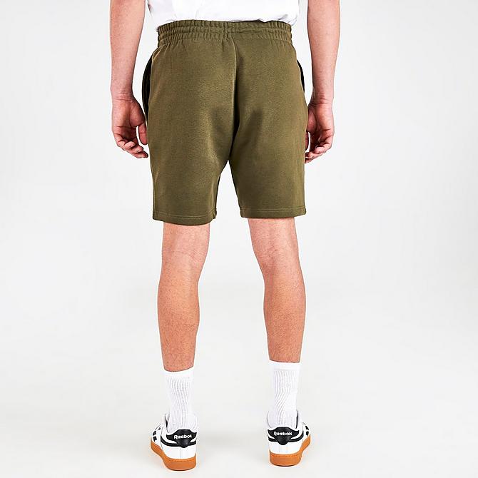 Back Right view of Men's Reebok Identity Training Shorts in Army Green Click to zoom