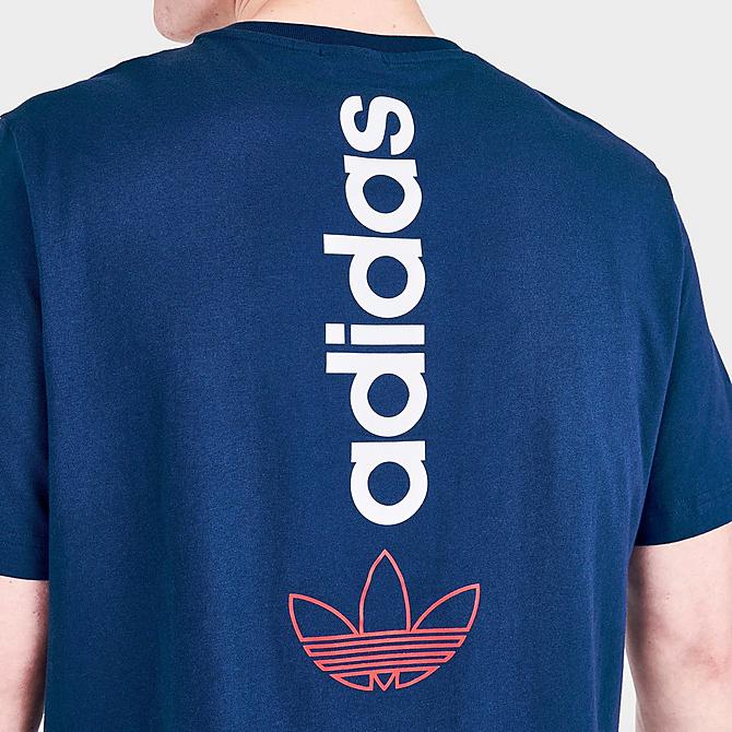 On Model 6 view of Men's adidas Originals Itasca 20 Short-Sleeve T-Shirt in Mystery Blue Click to zoom