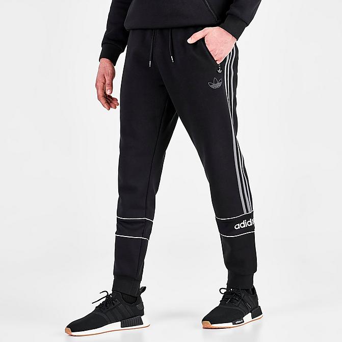 Front view of Men's adidas Originals Itasca 20 Jogger Pants in Black Click to zoom