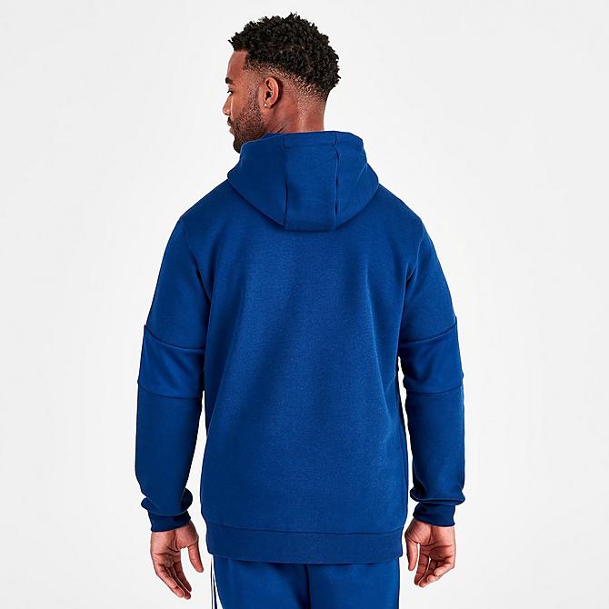 Back Right view of Men's adidas Originals ZX Pullover Hoodie in Mystery Blue Click to zoom