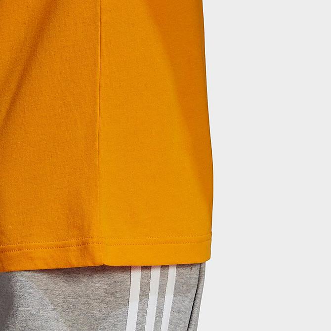 On Model 5 view of Men's adidas Originals Adicolor Loungewear Essentials T-Shirt in Bright Orange Click to zoom