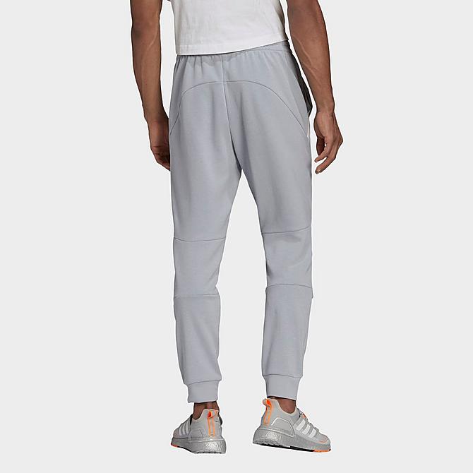 Back Left view of Men's adidas Essentials Designed For Gameday Jogger Pants in Halo Silver Click to zoom