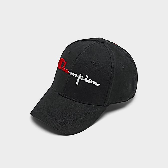 Right view of Champion Classic Twill Adjustable Hat in Black Click to zoom