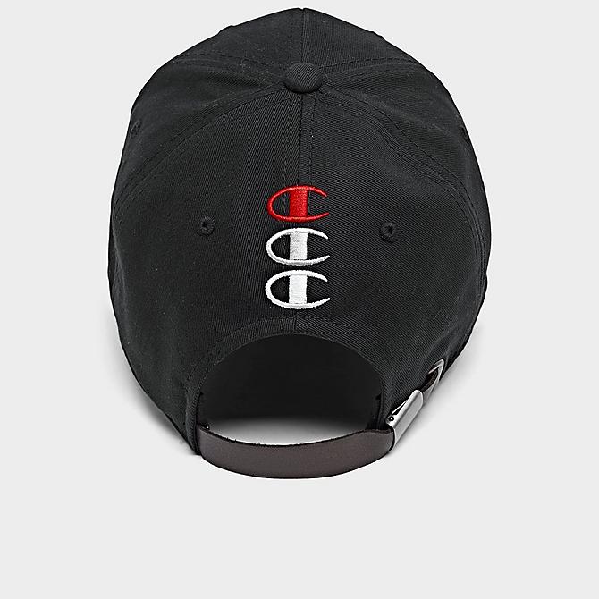 Front view of Champion Classic Twill Adjustable Hat in Black Click to zoom