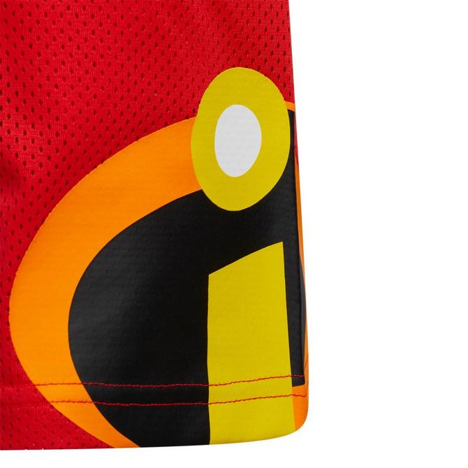 [angle] view of Toddler and Little Kids' adidas Metroville Basketball Shorts in Vivid Red Click to zoom