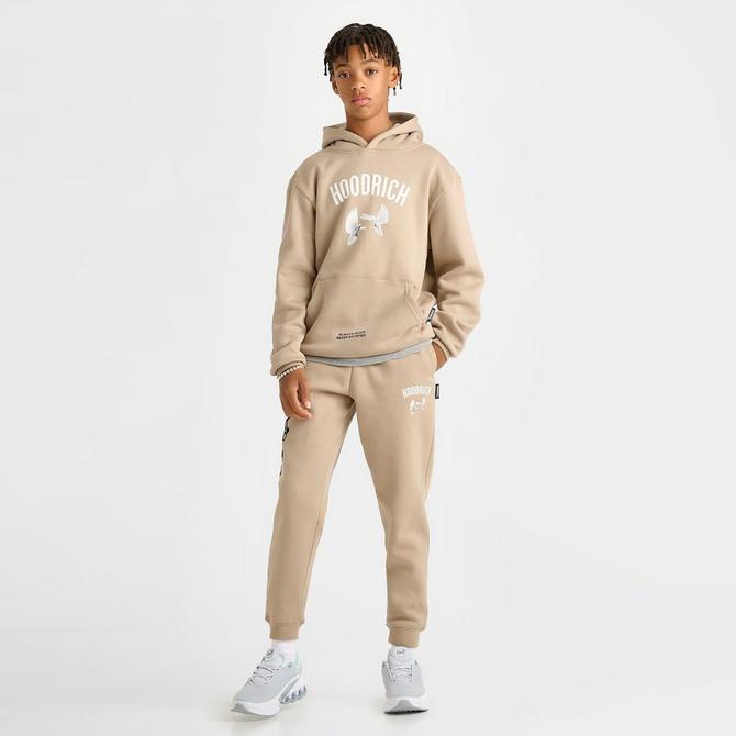 [angle] view of Kids' Hoodrich Flight Dove Jogger Pants in Oxford Tan Click to zoom
