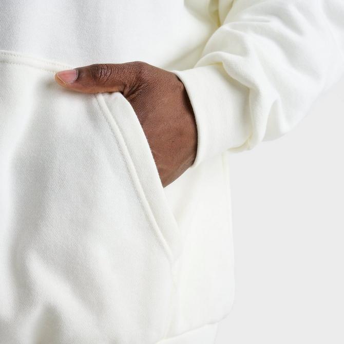 [angle] view of Men's Nike Club Fleece Oversized French Terry Pullover Hoodie in Sail/Sail/Black Click to zoom