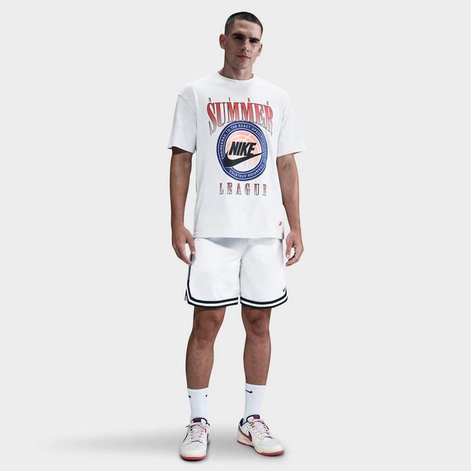[angle] view of Men's Nike Summer League Basketball T-Shirt in Photon Dust Click to zoom