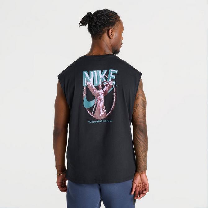 [angle] view of Men's Nike Victory Fitness Tank in Black Click to zoom