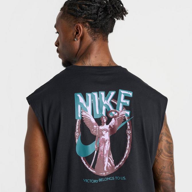 [angle] view of Men's Nike Victory Fitness Tank in Black Click to zoom