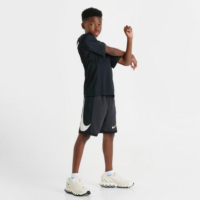 [angle] view of Kids' Nike Academy Dri-FIT Soccer Shorts in Black Click to zoom