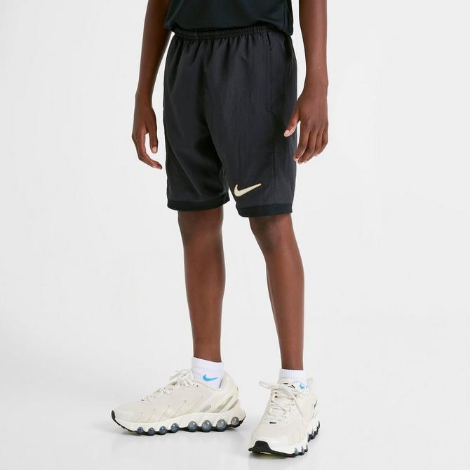 [angle] view of Kids' Nike Academy Dri-FIT Soccer Shorts in Black Click to zoom