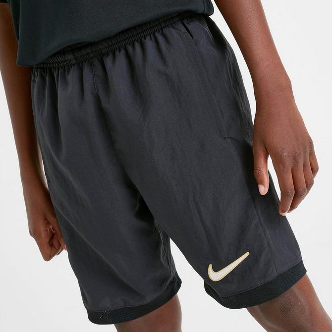 [angle] view of Kids' Nike Academy Dri-FIT Soccer Shorts in Black Click to zoom