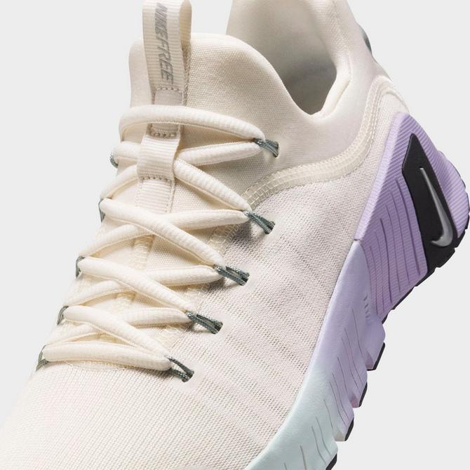 Front view of Women’s Nike Free Metcon 6 SE Training Shoes in Phantom/Metallic Silver/Black/Hydrangeas Click to zoom