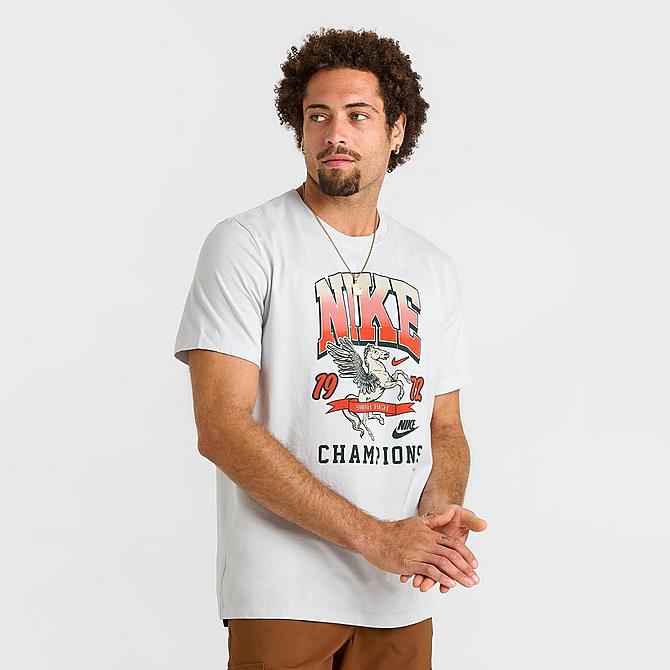 Men's Nike Sportswear Club Swoosh High Graphic T-Shirt Men's Nike Sportswear Club Swoosh High Graphic T-Shirt