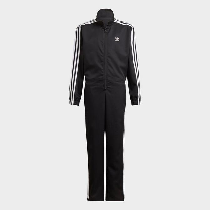 [angle] view of Kids' adidas Originals adicolor Jumpsuit in Black Click to zoom