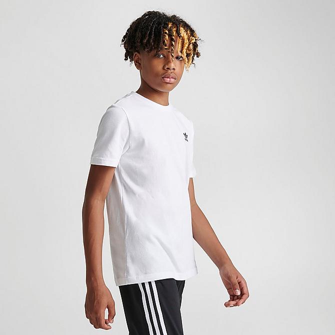 Back Left view of Kids' adidas Originals Adicolor T-Shirt in White Click to zoom