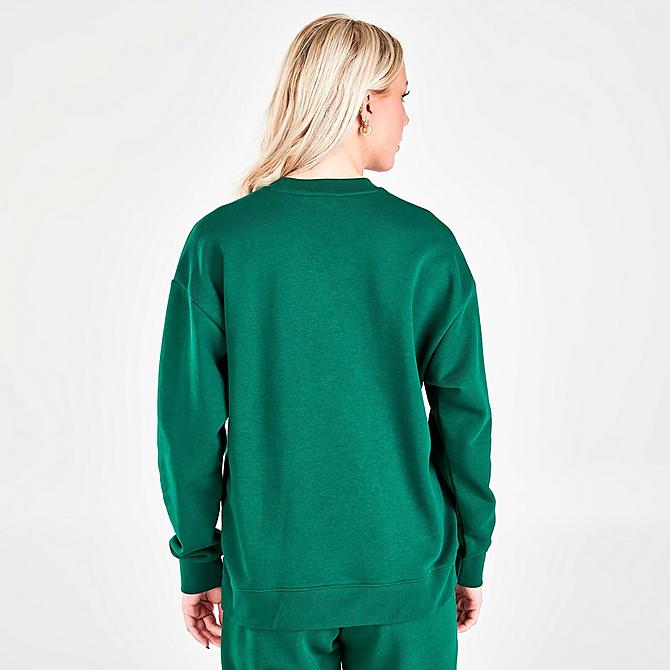 Back Right view of Women's adidas Originals Retro Luxury Crewneck Sweatshirt in Collegiate Green Click to zoom