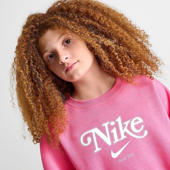 Girls' Nike Sportswear Trend Cropped Fleece Crewneck Girls' Nike Sportswear Trend Cropped Fleece Crewneck