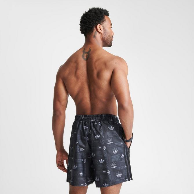 Men's adidas Originals Trefoil Graphic Print Swim Shorts
