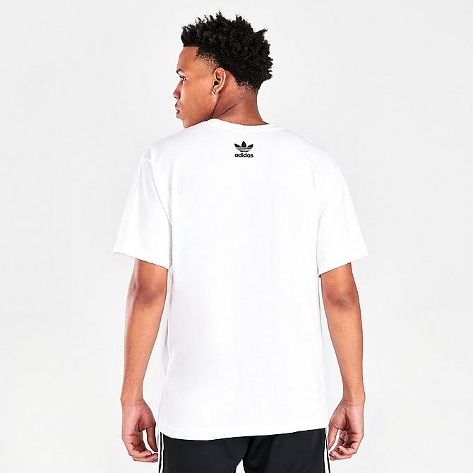 Back Right view of Men's adidas Originals Mexico City Sports In The City Treffy Short-Sleeve Graphic Print T-Shirt in White Click to zoom