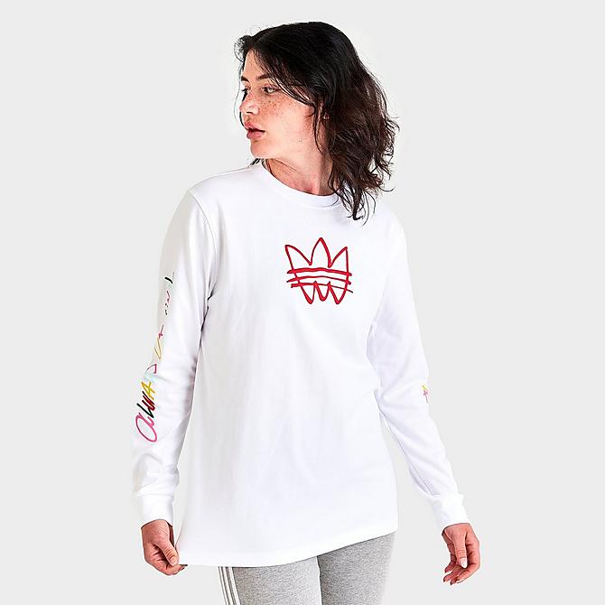 vaso Víspera Ojalá Women's adidas Originals Basketball Always Original Graphic Long-sleeve T- Shirt| Finish Line