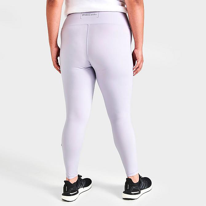 Back Right view of Women's adidas Sportswear Cropped Tights (Plus Size) in Silver Dawn Click to zoom