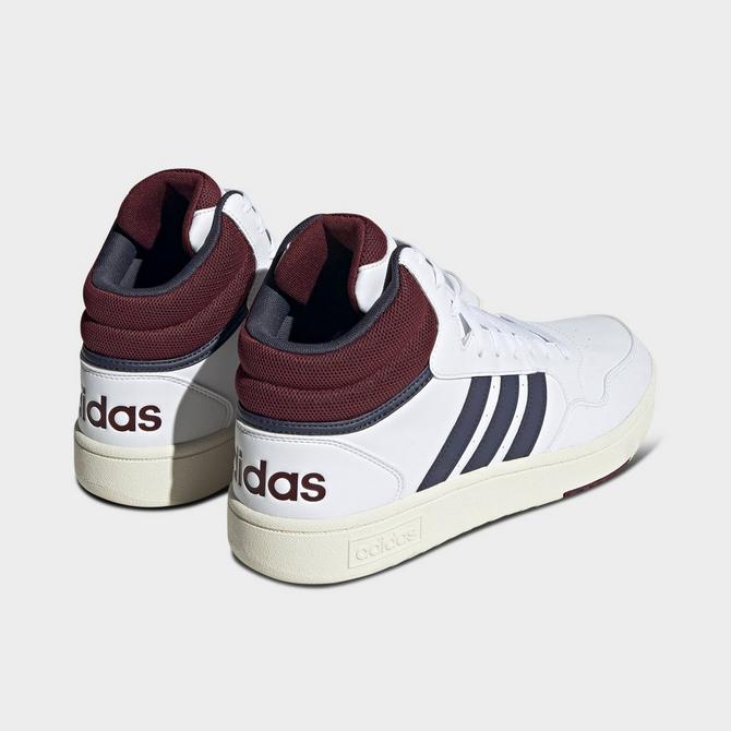 Adidas Men's Hoops 3.0 Low Classic Vintage Casual Shoes in White/Footwear White Size 10.0