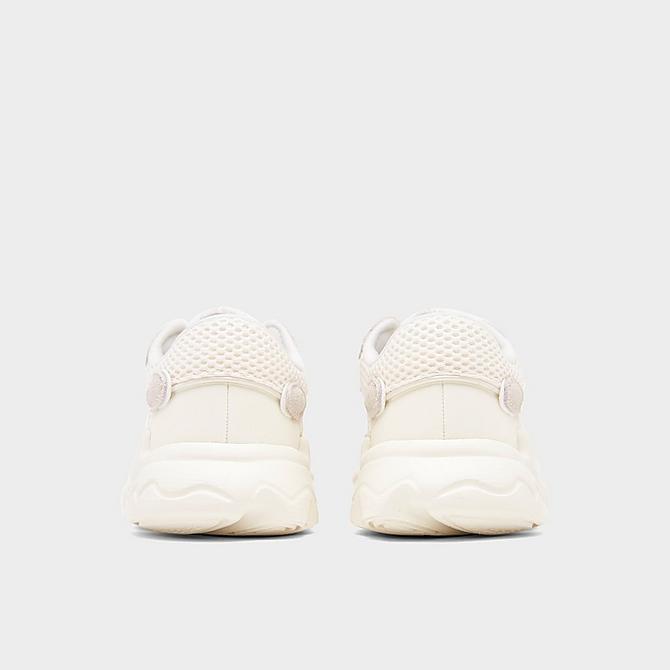 Left view of Boys' Toddler adidas Ozweego Athletic Casual Shoes in Off White/Silver Metallic/Off White Click to zoom