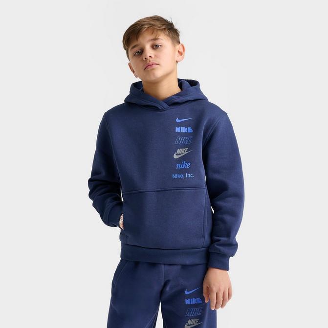 Kids' Nike Stacked Logo Pullover Hoodie| Finish Line