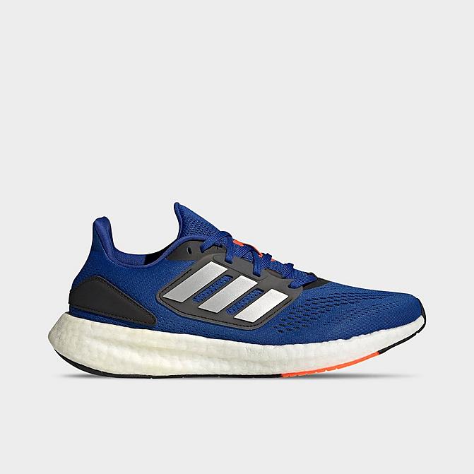 Right view of Men's adidas Pureboost 22 Running Shoes in Team Royal Blue/Matte Silver/Black Click to zoom