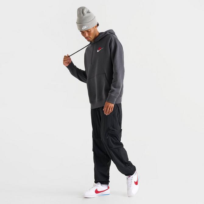 [angle] view of Nike Sportswear Club Fleece Rose Pullover Hoodie in Anthracite Click to zoom