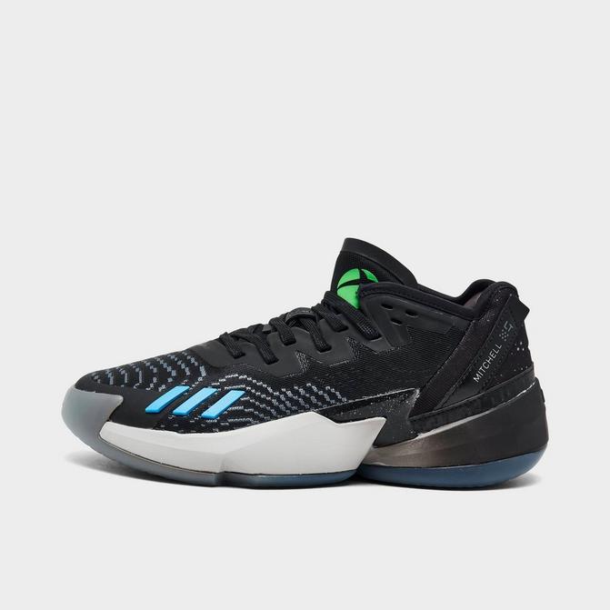 Adidas Unisex D.O.N. Issue 4 Basketball Shoes, Black/White/Carbon / 13