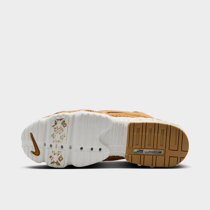 Bottom view of Men's Nike Air Zoom Spiridon Cage 2 Casual Shoes in Wheat/Sail/Gum Light Brown/Wheat Click to zoom