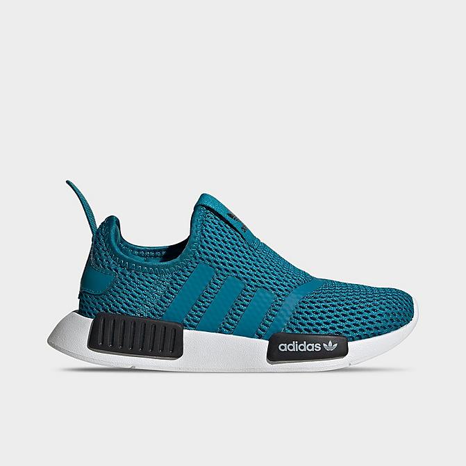Right view of Little Kids' adidas Originals NMD 360 Recycled Casual Shoes in Teal/Teal/Black Click to zoom