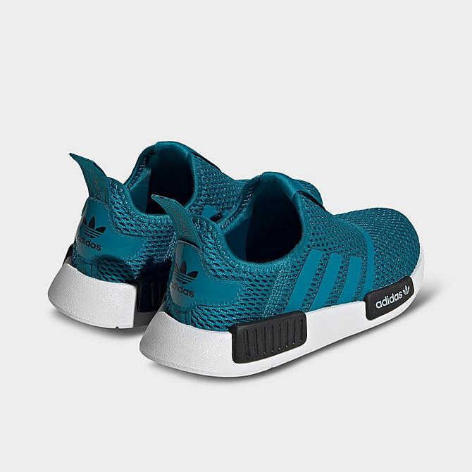 Left view of Little Kids' adidas Originals NMD 360 Recycled Casual Shoes in Teal/Teal/Black Click to zoom